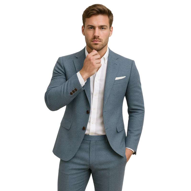 Garnitur Męski Slim Fit z Klapami