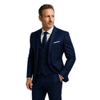 Garnitur Męski Trzyczęściowy Slim Fit z Kamizelką