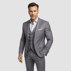 Garnitur Męski Trzyczęściowy Slim Fit z Kamizelką