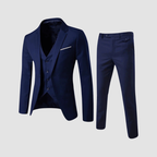 Garnitur Męski Trzyczęściowy Slim Fit z Kamizelką