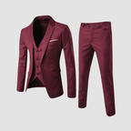 Garnitur Męski Trzyczęściowy Slim Fit z Kamizelką