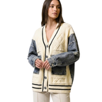 Kardigan Damski Oversize Patchwork