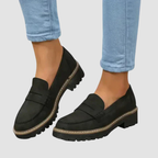 Loafersy Damskie na Grubej Podeszwie
