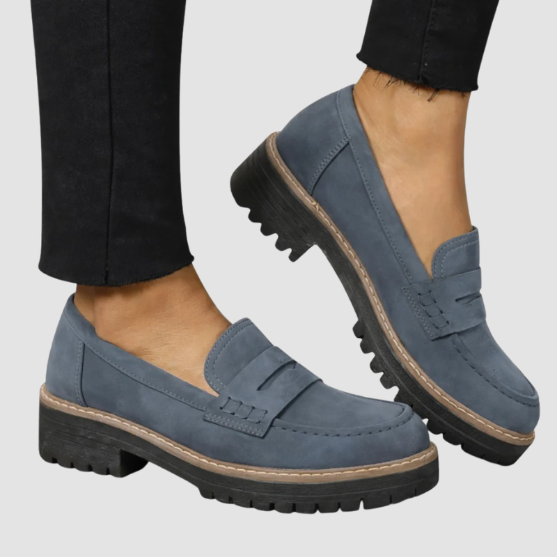 Loafersy Damskie na Grubej Podeszwie