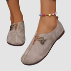 Loafersy Damskie Wsuwane z Ozdobnymi Guzikami