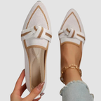 Loafersy Damskie ze Szpiczastym Noskiem i Ozdobnym Węzłem