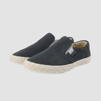 Loafersy Męskie Zamszowe z Plecioną Podeszwą