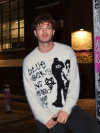 Męski Sweter z Okrągłym Dekoltem i Ściągaczami