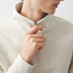 Męski Sweter z Zamkiem Błyskawicznym i Przeszyciem w Serek