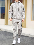 Męski Zestaw z Kurtką z Kapturem i Spodniami