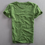 Męski T-shirt z Krótkim Rękawem i Okrągłym Dekoltem