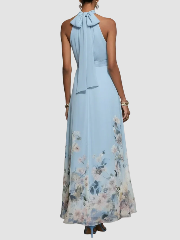 Sukienka Damska Wieczorowa z Dekoltem Halter Maxi