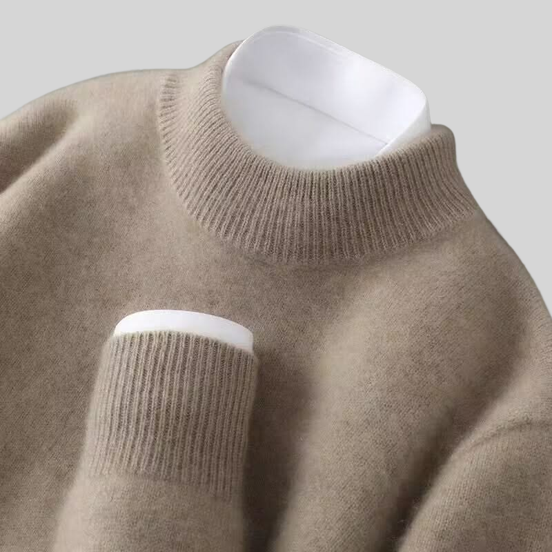 Sweter Damski ze Stójką o Prostym Kroju