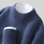 Sweter Damski ze Stójką o Prostym Kroju