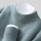 Sweter Damski ze Stójką o Prostym Kroju