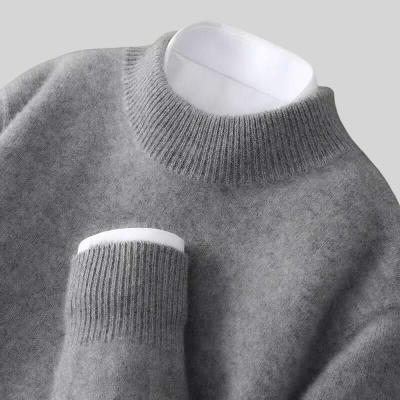 Sweter Damski ze Stójką o Prostym Kroju