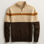 Sweter Męski ze Stójką i Zamkiem