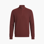 Sweter Męski Prążkowany ze Stójką i Zamkiem