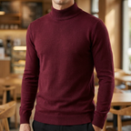 Sweter Męski z Golfem o Dopasowanym Kroju