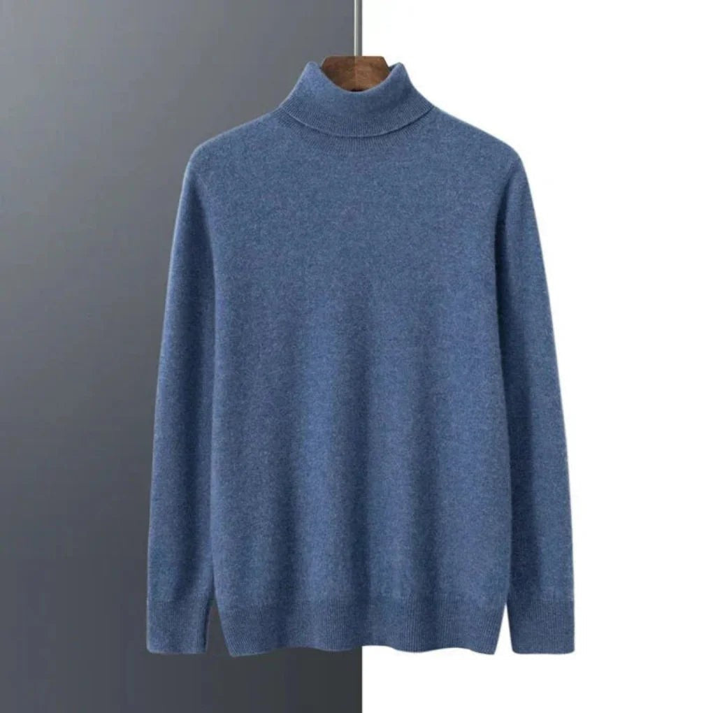 Sweter Męski z Golfem o Swobodnym Kroju