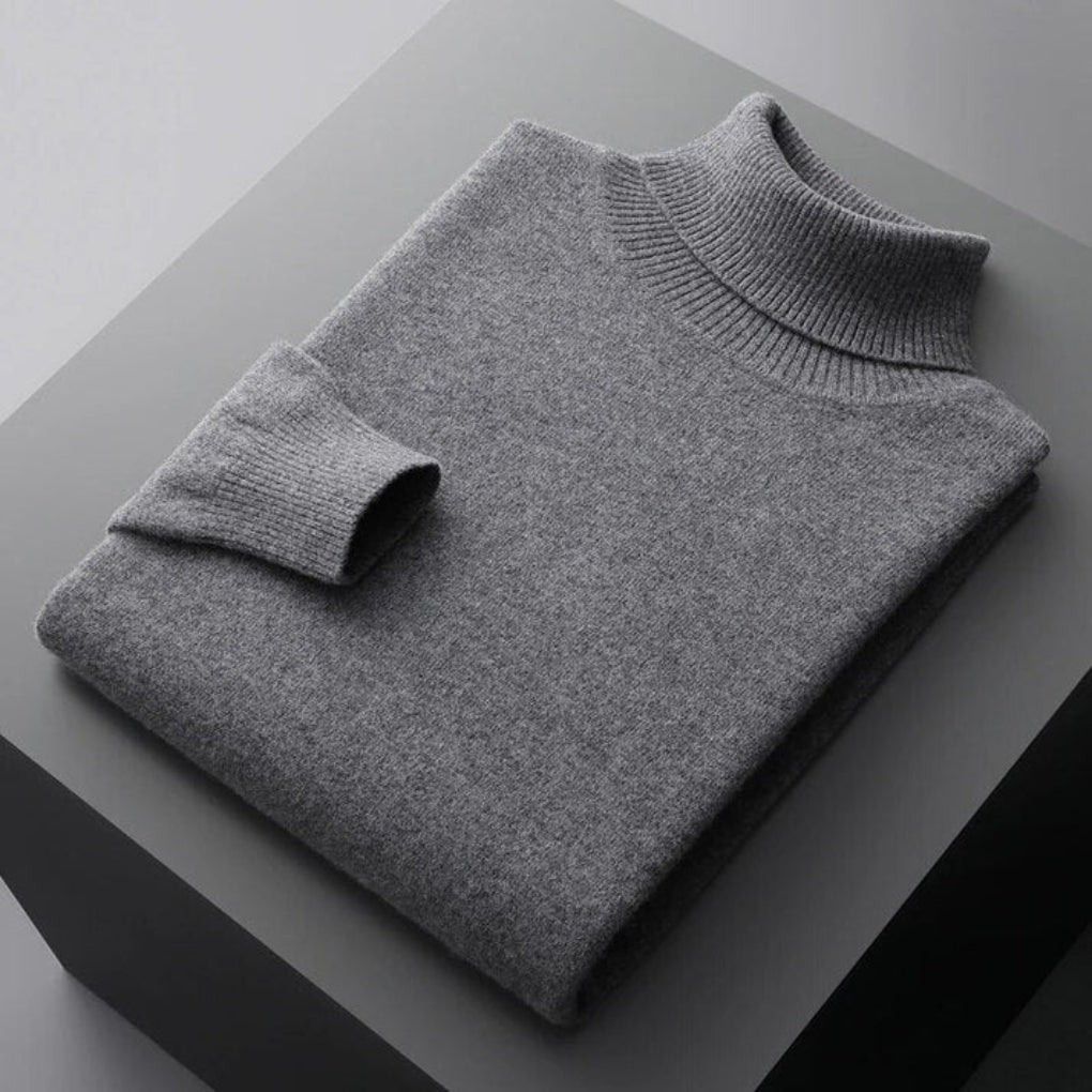 Sweter Męski z Golfem o Swobodnym Kroju