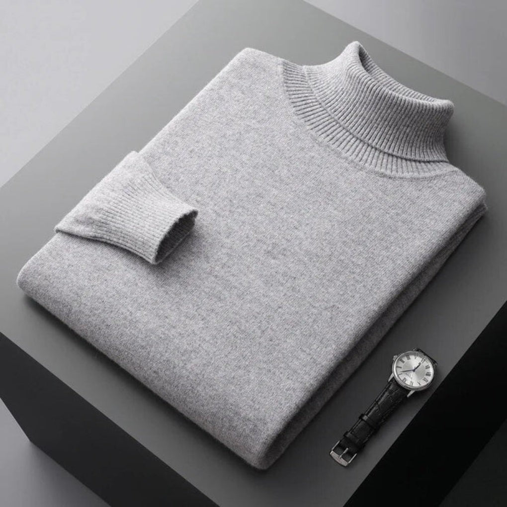 Sweter Męski z Golfem o Swobodnym Kroju
