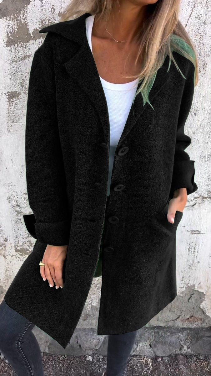Sweter Rozpinany Damski Oversize z Wykładanym Kołnierzem